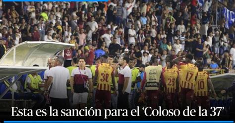 Habrá público en el estadio Esta fue la sanción que le impuso la