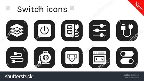 Switch Icon Set 10 Filled Switch Stock Vector (Royalty Free) 1265305147 ...