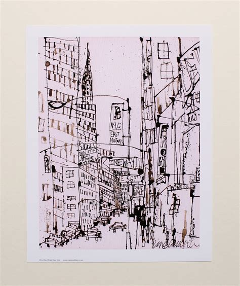 NEW YORK Street NYC Drawing New York Art One Way Picture - Etsy