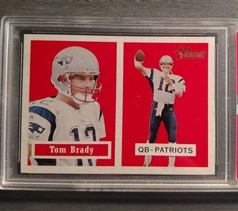 Topps Heritage Tom Brady Black Back Mint From Pack Patriots