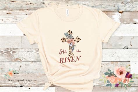 Womens Easter T Shirt Christian Easter T Shirt He Is Risen Tee