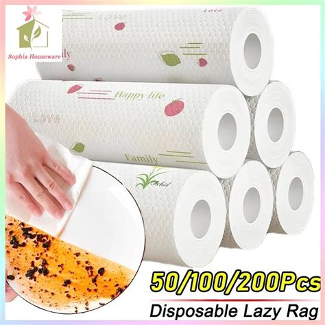 Jual Tisu Gulung Roll Isi 50 100 200 Lembar Tisu Dapur Lazy Wipes Kain Lap Bentuk Tisu Lucu Unik