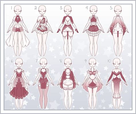 Outfit Adoptable Batch Open By Minty Mango On Deviantart Drawing