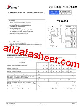 MBRF640 Datasheet PDF DIYI Electronic Technology Co Ltd