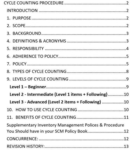 Cycle Counting Procedure Made Simple A Step By Step Guide