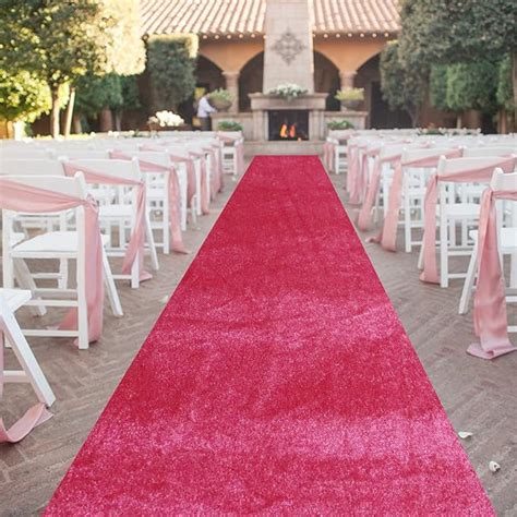 Fuhsy Hot Pink Wedding Ceremony Aisle Runner 3ftx15ft Aisle