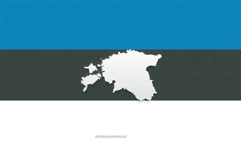 Estonia Map Silhouette Flag Of Estonia Silhouette On The Flag