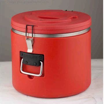 Red Stainless Steel Round Isothermal Container For Hotels At Rs