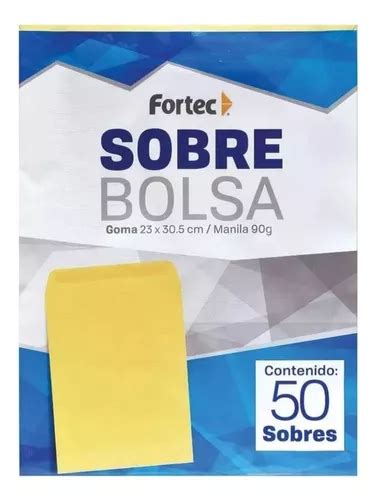 Sobre Bolsa Tamaño Carta Fortec Manila Paq C 50pzas Meses sin interés