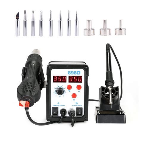 Hot Air Rework Station 110V SMD Soldering Station With Heat Gun Set