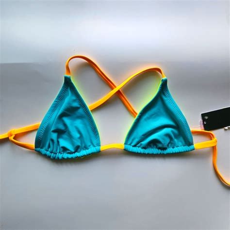 Wild Fable Swim Vibrant Reversible Neon Bikini Top Poshmark