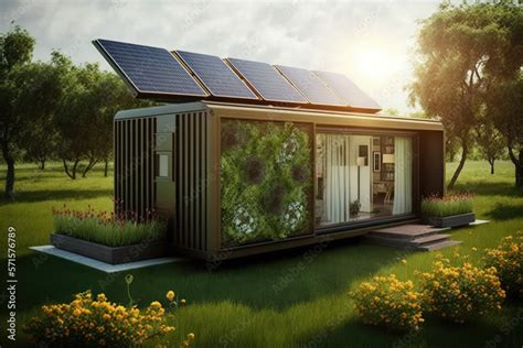 container modular and portable house with solar panels.. self ...