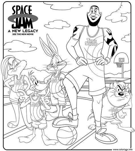 Coloriage Space Jam A New Legacy Dessin Space Jam à Imprimer