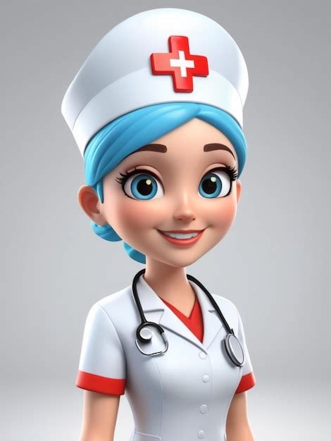 Premium Photo A 3d Cartoon Of A Nurse