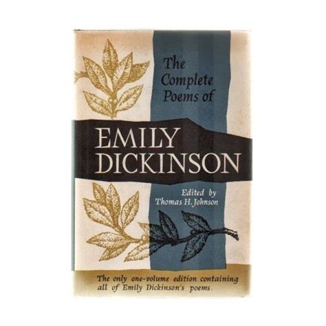 The Complete Poems Of Emily Dickinson The Only One Volume Edition