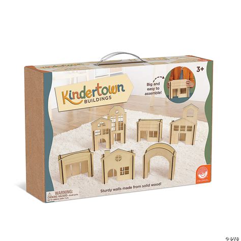 Kindertown Buildings Wooden Montessori Building Set Mindware