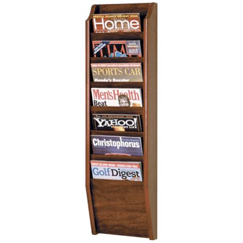 Main Item Numbers Wooden Mallet Oak Magazine Wall Display Pocket