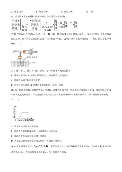 云南省昆明市五华区2023 2024学年高一上学期开学考试化学试题（原卷版 解析版） 21世纪教育网