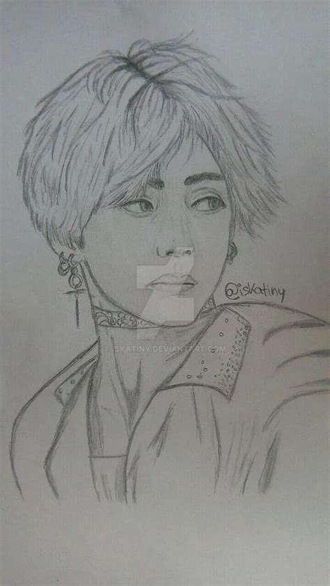 kim taehyung  fanart bts  iskatiny  deviantart