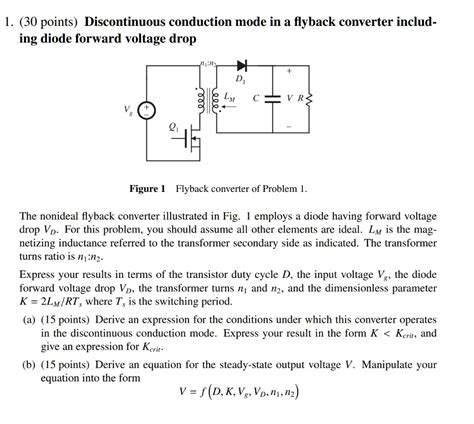 SOLVED 30 Points Discontinuous Conduction Mode In A Flyback