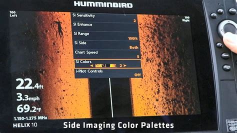 Humminbird Helix How To Change Side Imaging Color Palettes Youtube