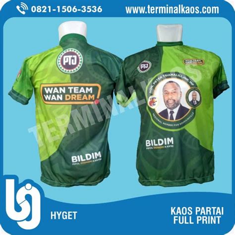 Kaos Partai Full Print Terminal Kaos