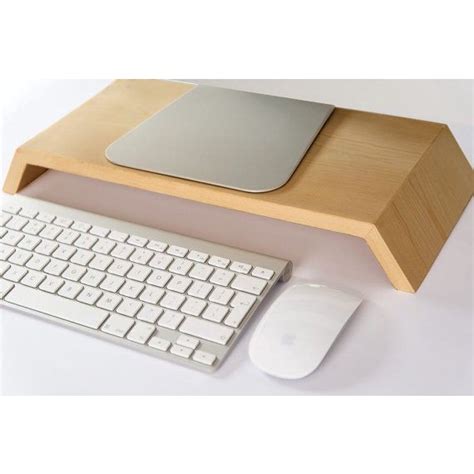 Suporte Base Para Monitor Tela Pc Mesa Ergon Mico Mdf Amadeirado