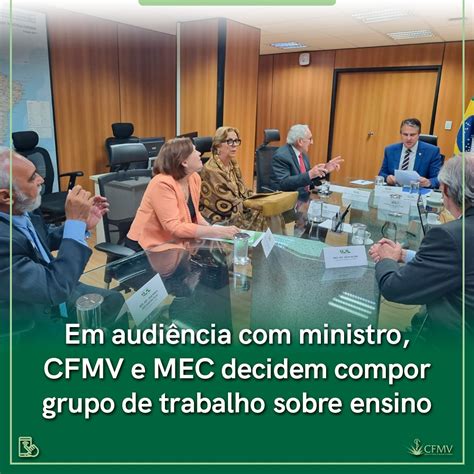 Em audiência ministro CFMV e MEC decidem compor grupo de trabalho