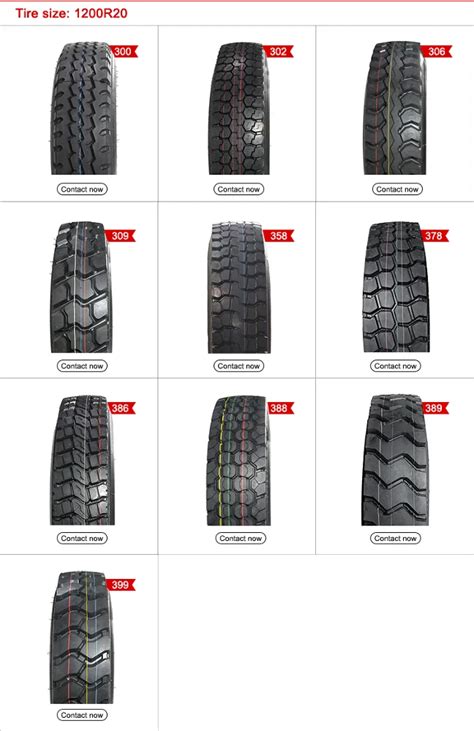 Light truck tire sizes chart