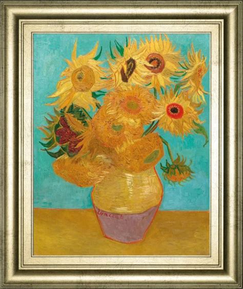 Classy Art Still Life Vase With Twelve Sunflowers January 1889 By Vincent Van Gogh Wall Art