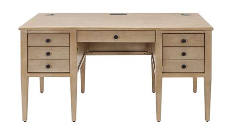 Martin Furniture Laurel Modern Wood Half Pedestal Desk Wood Office