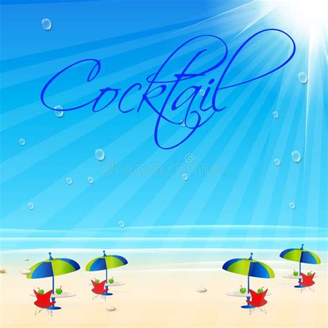 Cocktail Sex On The Beach Party Disco Flyer Stock Vector Illustration Of Lemon Speakers 30303931