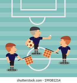 Official Soccer Football Referees Ready Work Stock Vector Royalty Free