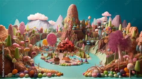 A Floating Island Made Entirely Of Candy Imagine A World Where