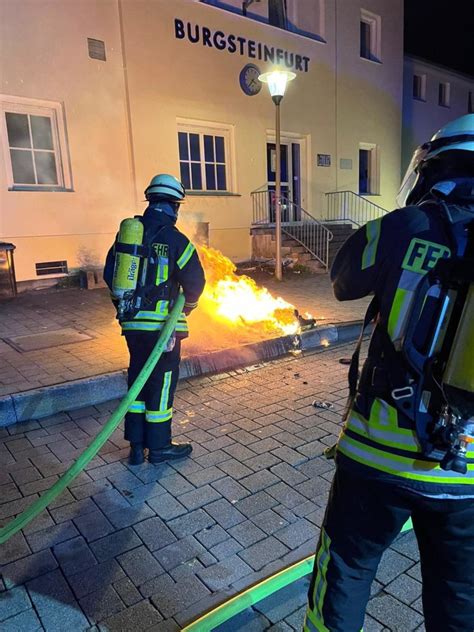 Brennende M Lltonnen Am Bahnhof Feuerwehr Steinfurt