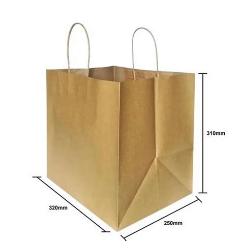 Brown Square Bottom Kraft Paper Bag For Grocery Capacity Kg At Rs