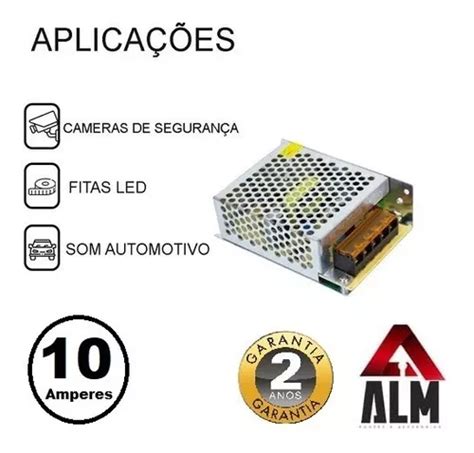 Fonte Colméia 12v 10a 120w Cftv Led Bivolt Garantia 2 Anos MercadoLivre