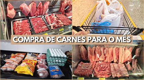 COMPRA DE CARNES PARA O MÊS Vlog no mercado organização das compras