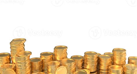 Stack Of Golden Coins 3d Gold Coins Money Growth Gold Coins Finance