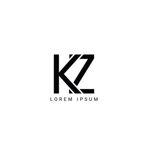 Premium Vector Alphabet Letters Logo Kz Zk K And Z