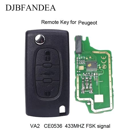 DJBFANDEA 433MHZ Car Remote Key For PEUGEOT 207 208 307 308 408 Partner