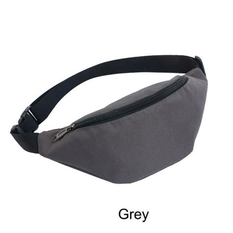 Grey Waist Bag Hengreda Sac Banane Noir Pour Hommes Et Femmes