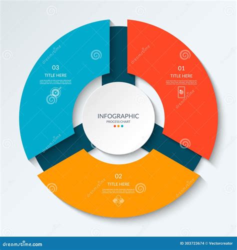 Infographic Circle With 3 Options Parts 3 Step Cycle Diagram For