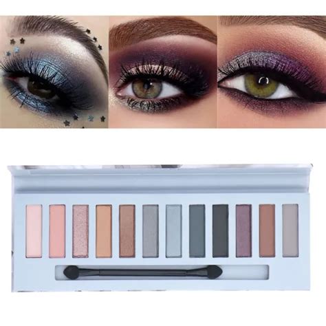 NOIR GRIS PALETTE de fard à paupières 12 couleurs Maquillage des yeux