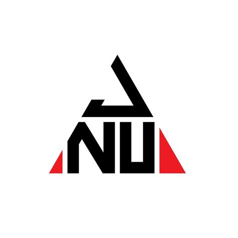 JNU triangle letter logo design with triangle shape. JNU triangle logo ...