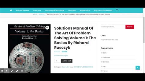 Solutions Manual Of The Art Of Problem Solving Volume 1 The Basics By