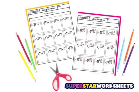 Long Division Worksheets - Superstar Worksheets