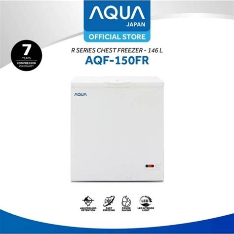 Jual AQUA AQF 150 FR CHEST FREEZER BOX 150FR LEMARI PEMBEKU 146 LITER