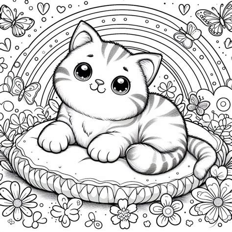 Gato Para Colorir Desenhos Para Imprimir E Pintar Desenhos De Gatos