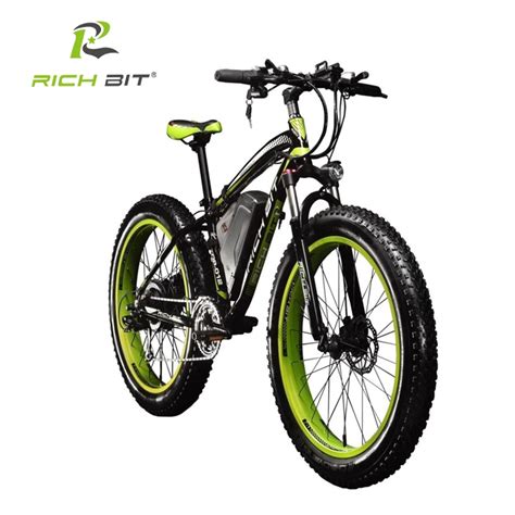 Richbit Ebike New 21 Speeds Electric Fat Tire Bike 48v 1000w Lithium